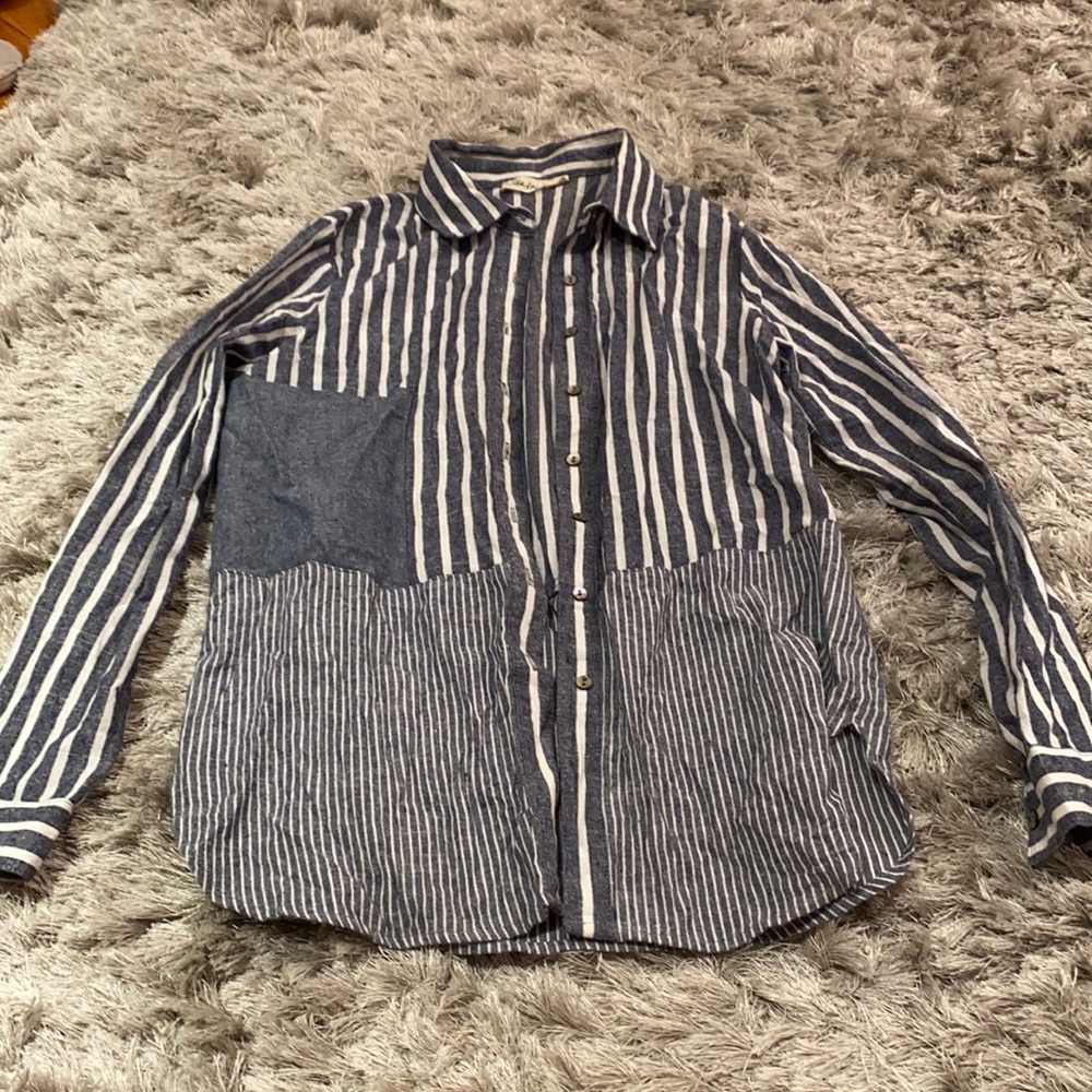 Button Down Tri-Pattern - image 1